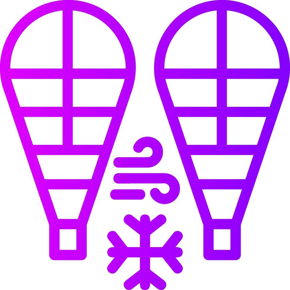 Snowshoes Linear Gradient Icon vector