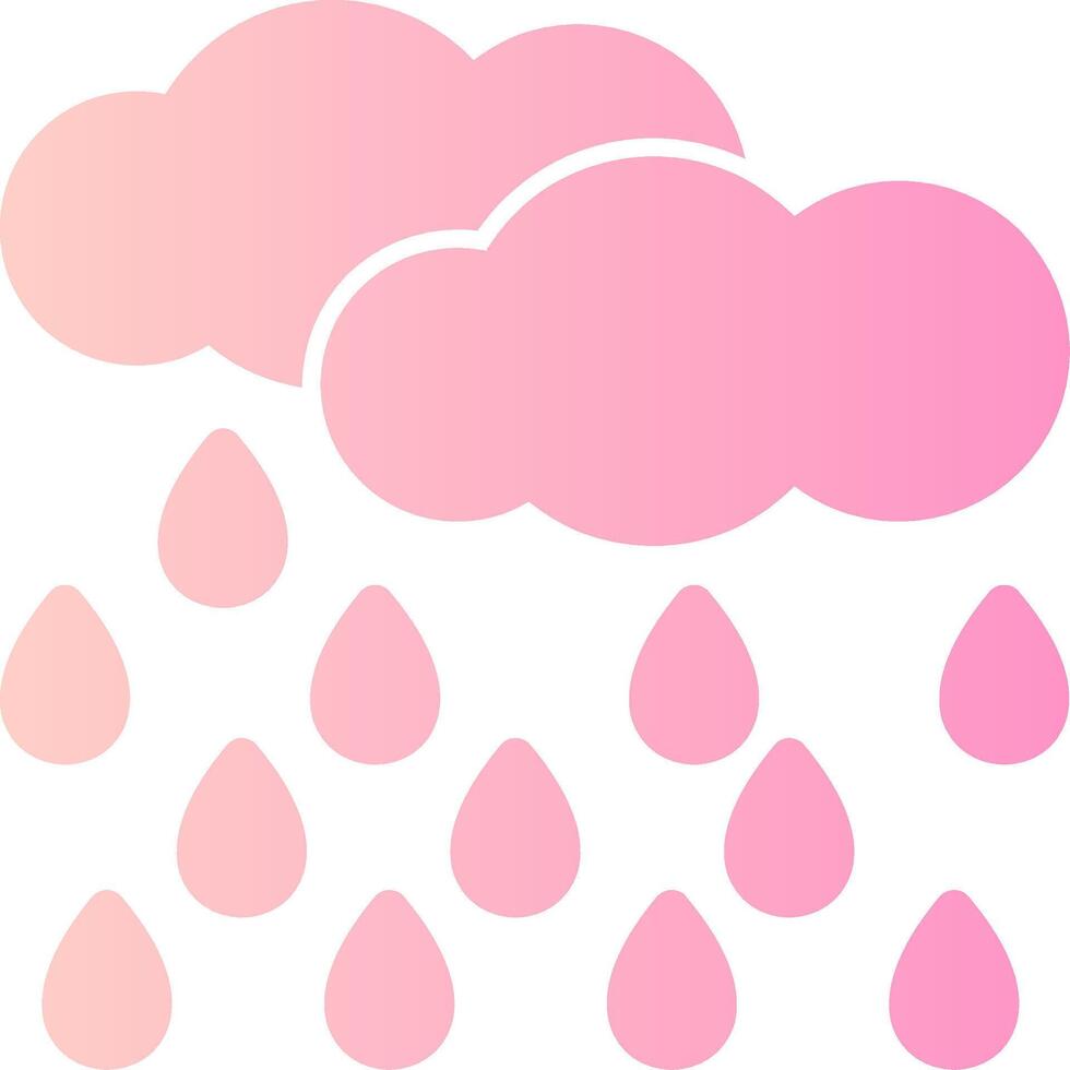 Raindrops Solid Multi Gradient Icon vector
