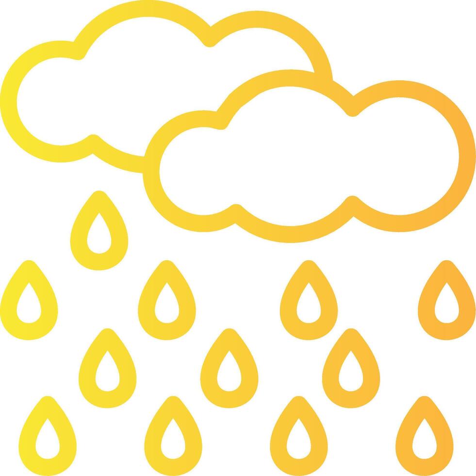 Raindrops Linear Gradient Icon vector