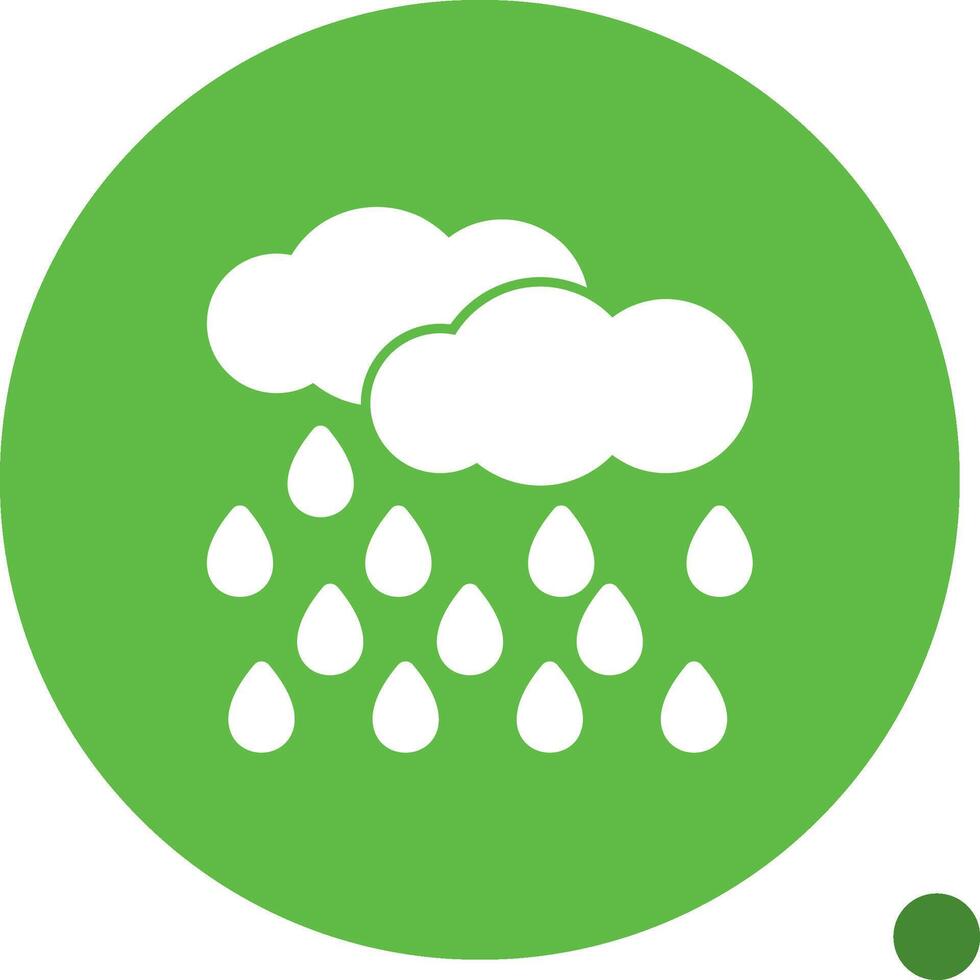 gotas de lluvia glifo sombra icono vector