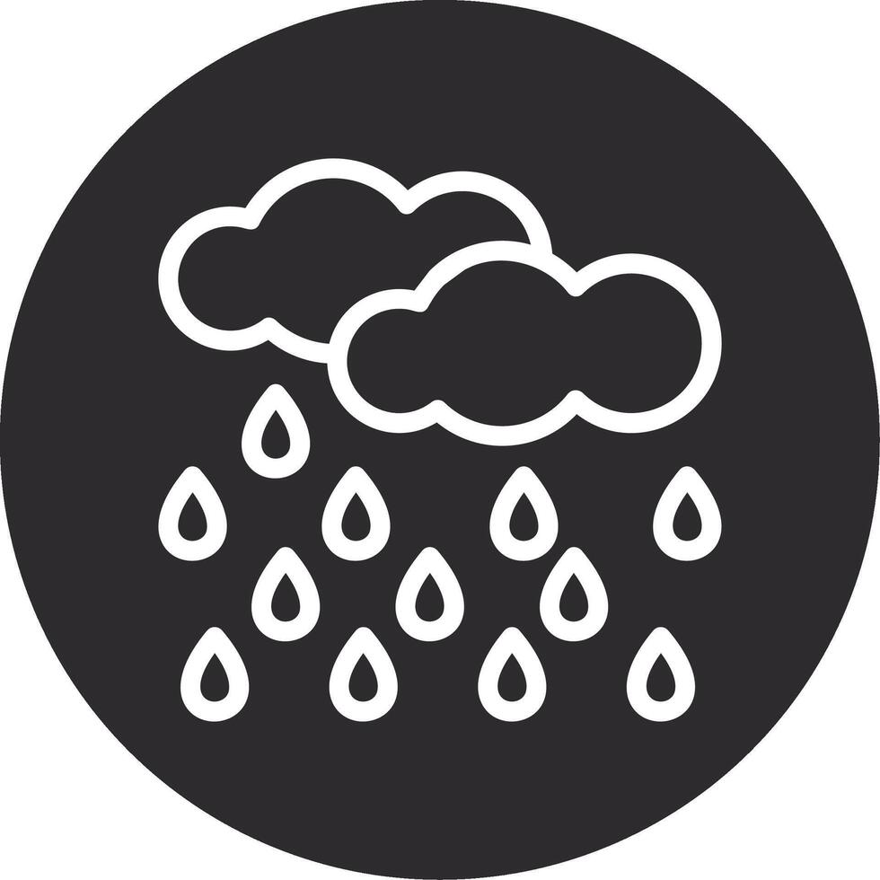 gotas de lluvia invertido icono vector