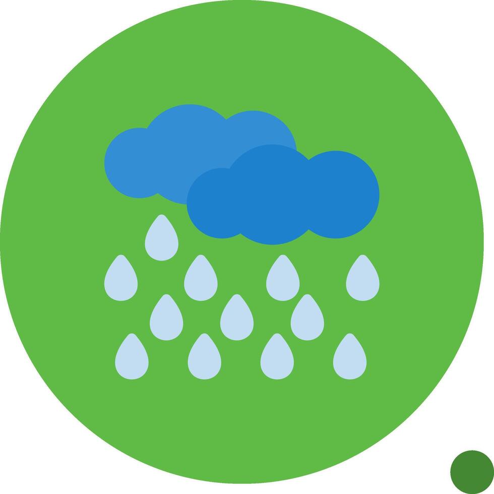 Raindrops Flat Shadow Icon vector