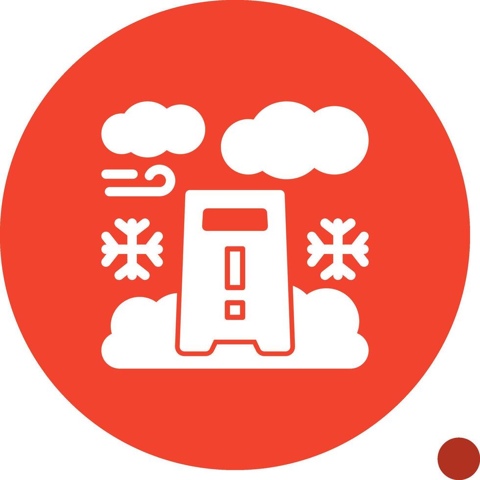 Wet floor Glyph Shadow Icon vector