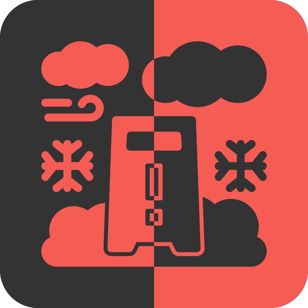 Wet floor Red Inverse Icon vector