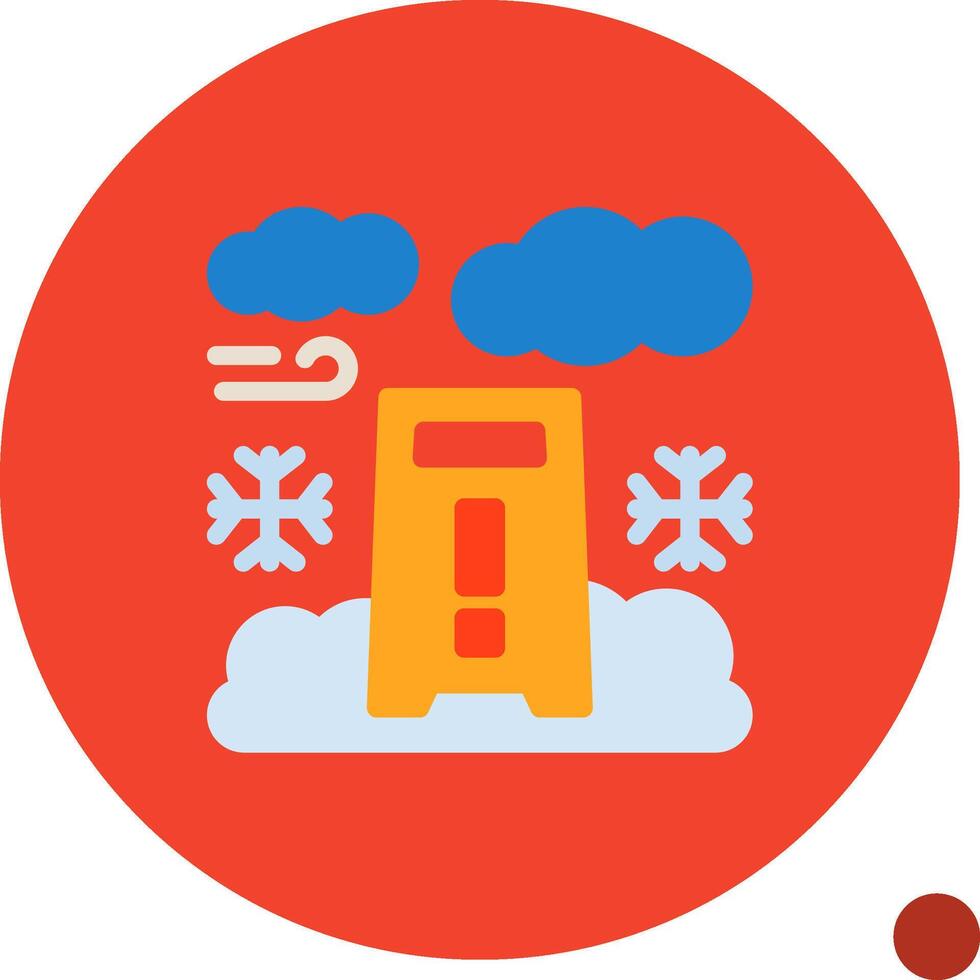 Wet floor Flat Shadow Icon vector