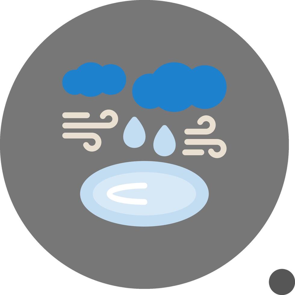 charco plano sombra icono vector