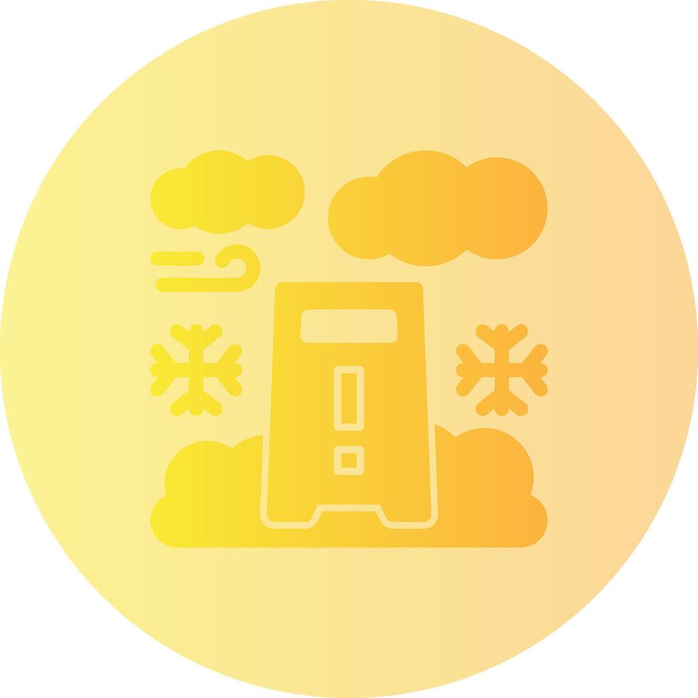 Wet floor Gradient Circle Icon vector