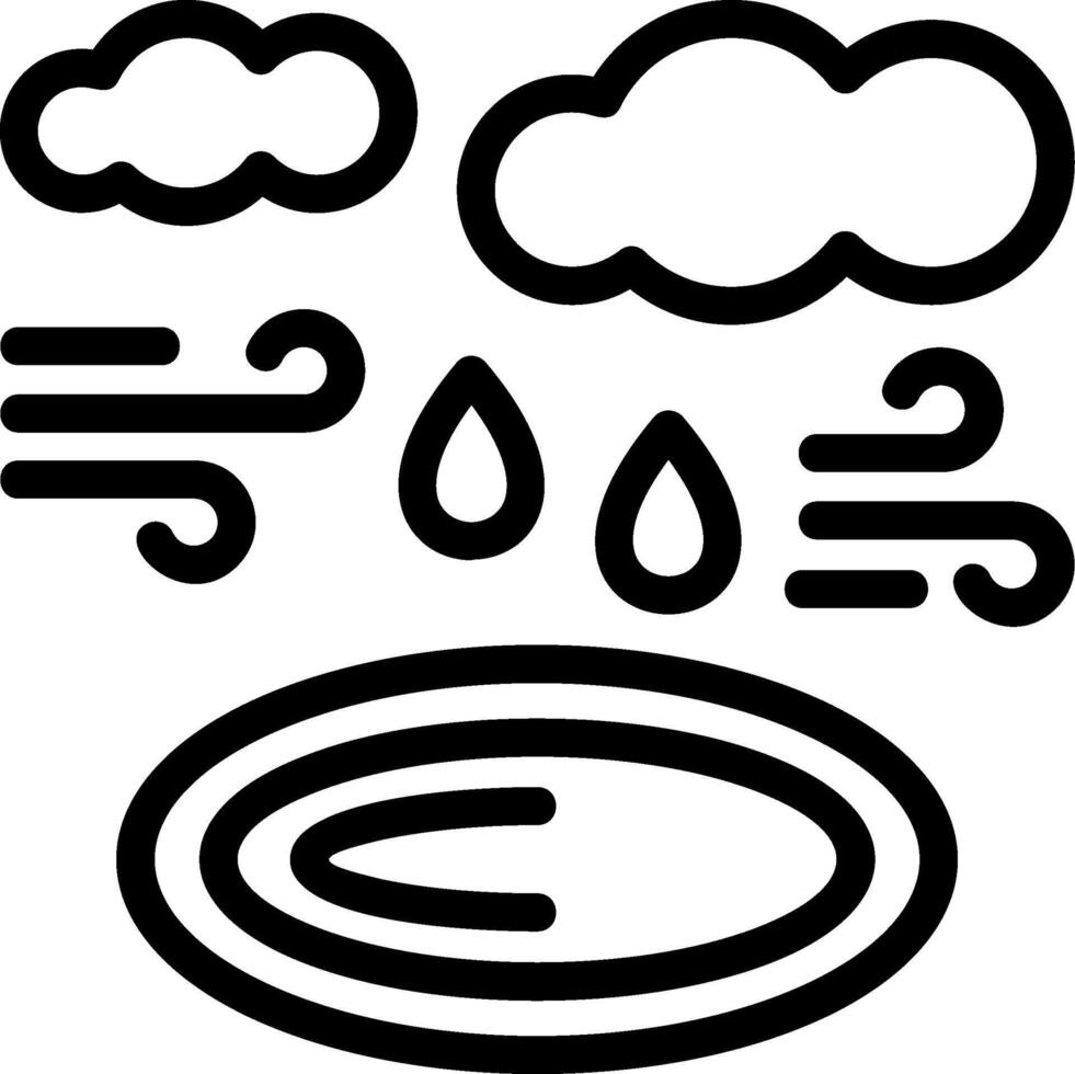 Puddle Line Icon vector