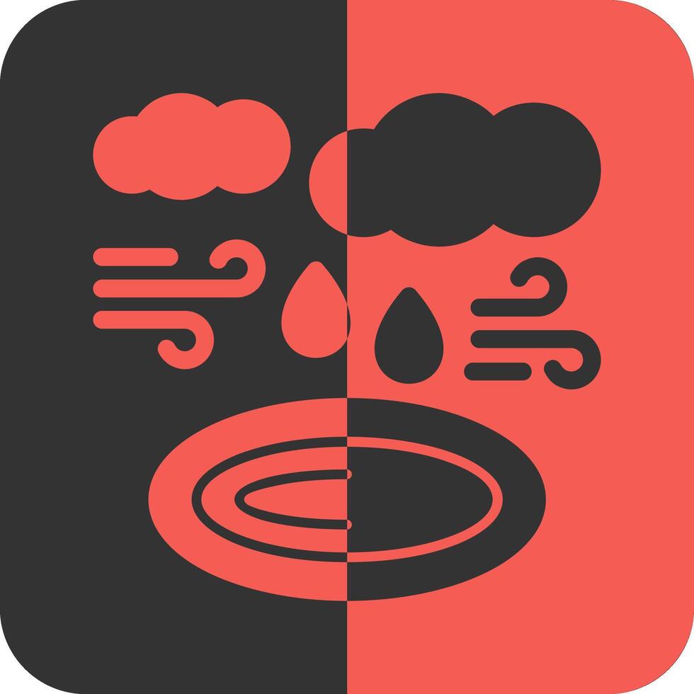 Puddle Red Inverse Icon vector