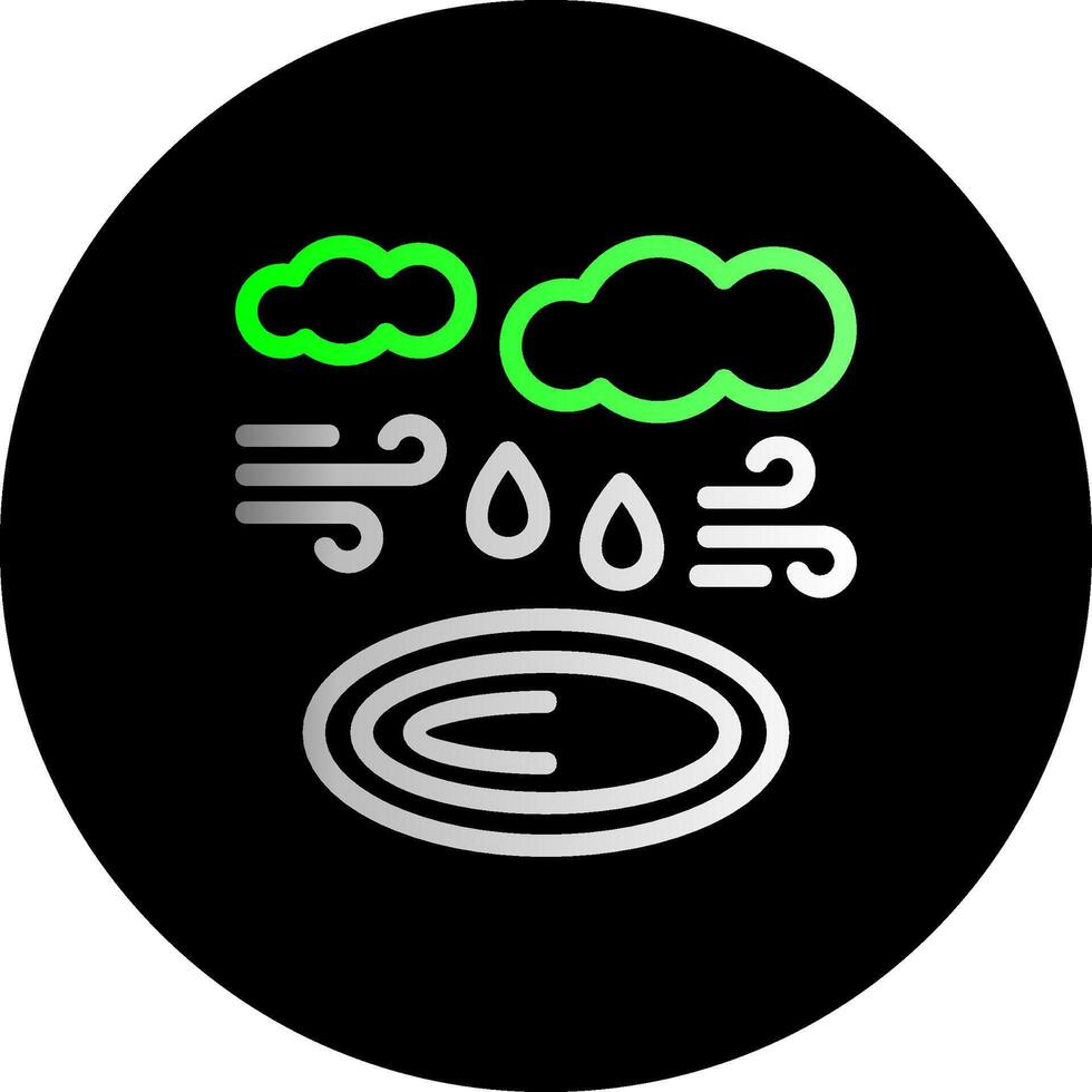 Puddle Dual Gradient Circle Icon vector