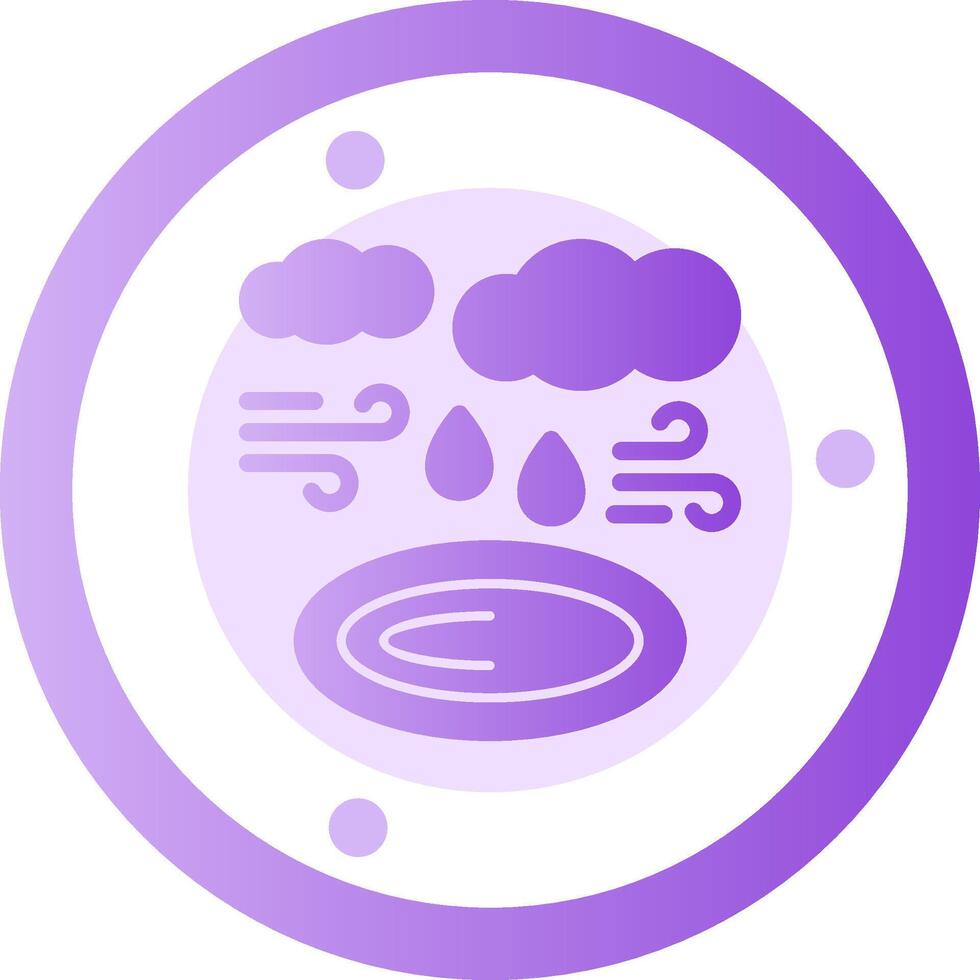 Puddle Glyph Gradient Icon vector