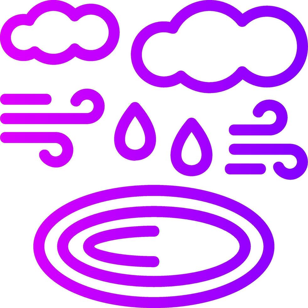 Puddle Linear Gradient Icon vector