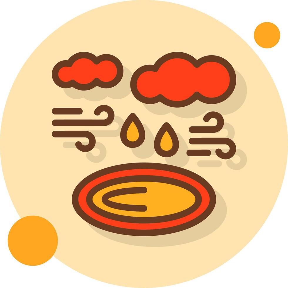Puddle Filled Shadow Circle Icon vector