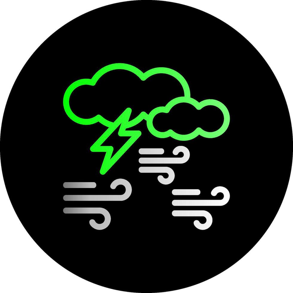 Lightning bolt Dual Gradient Circle Icon vector