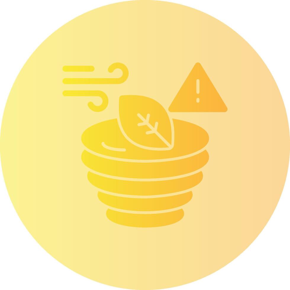 Tornado warning Gradient Circle Icon vector