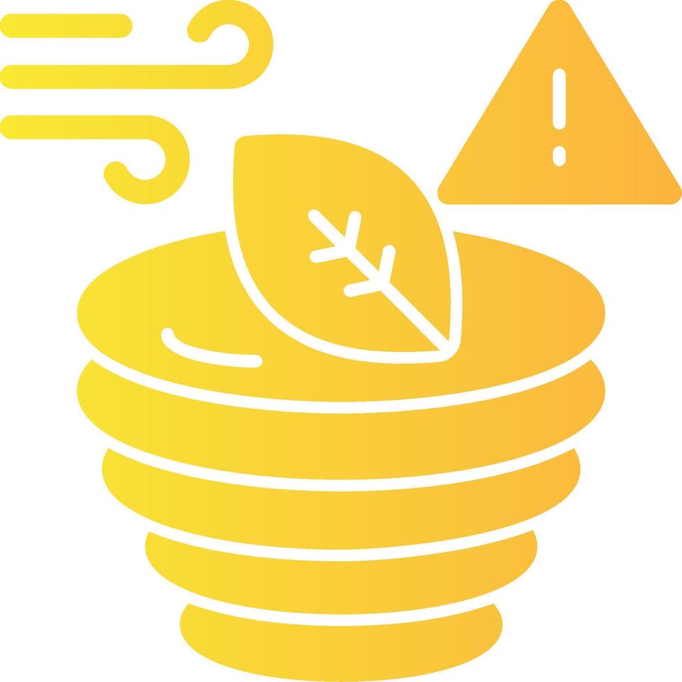 Tornado warning Solid Multi Gradient Icon vector