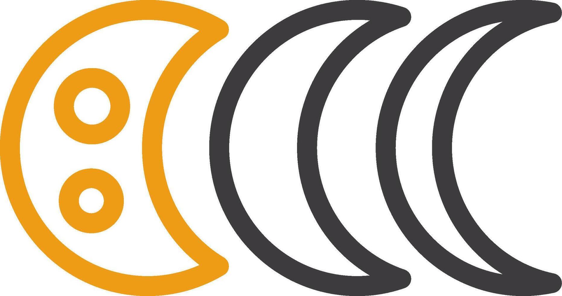 Moon phases Line Two Color Icon vector