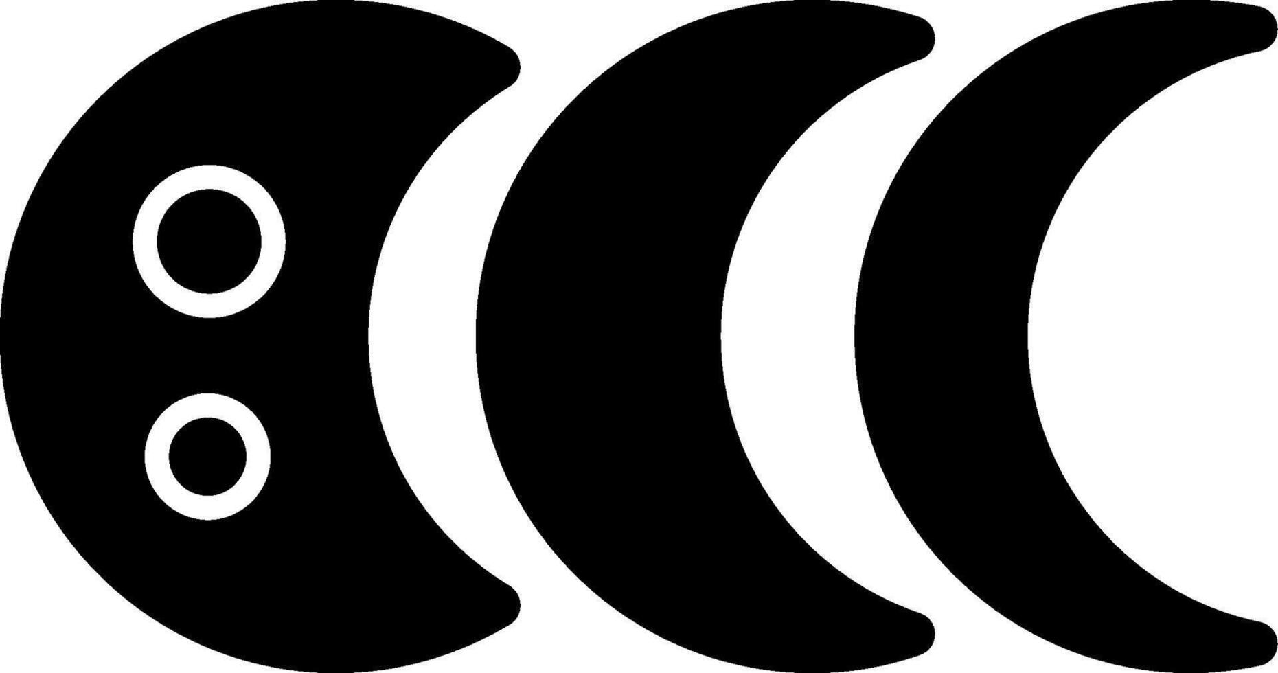 Moon phases Glyph Icon vector