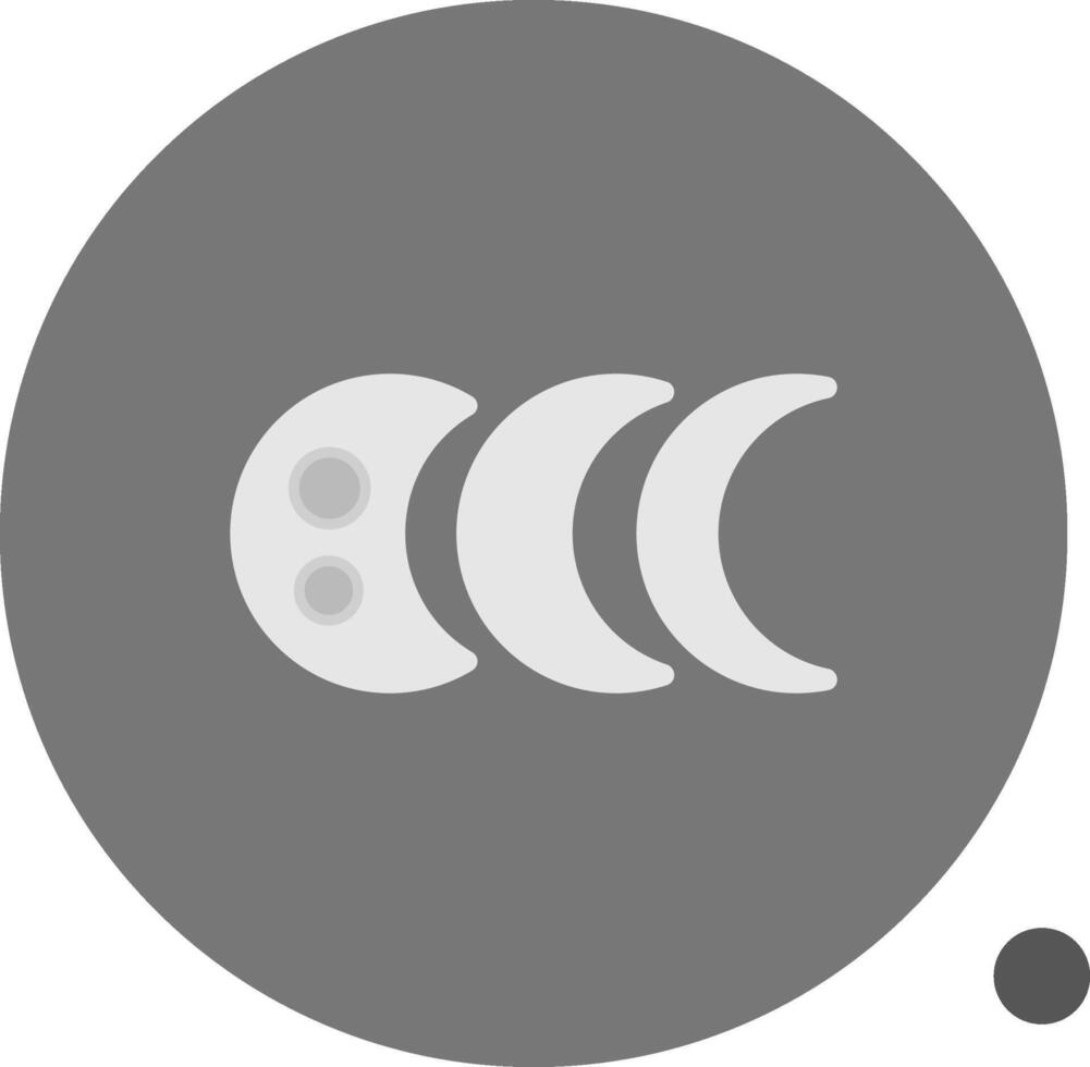 Moon phases Flat Shadow Icon vector