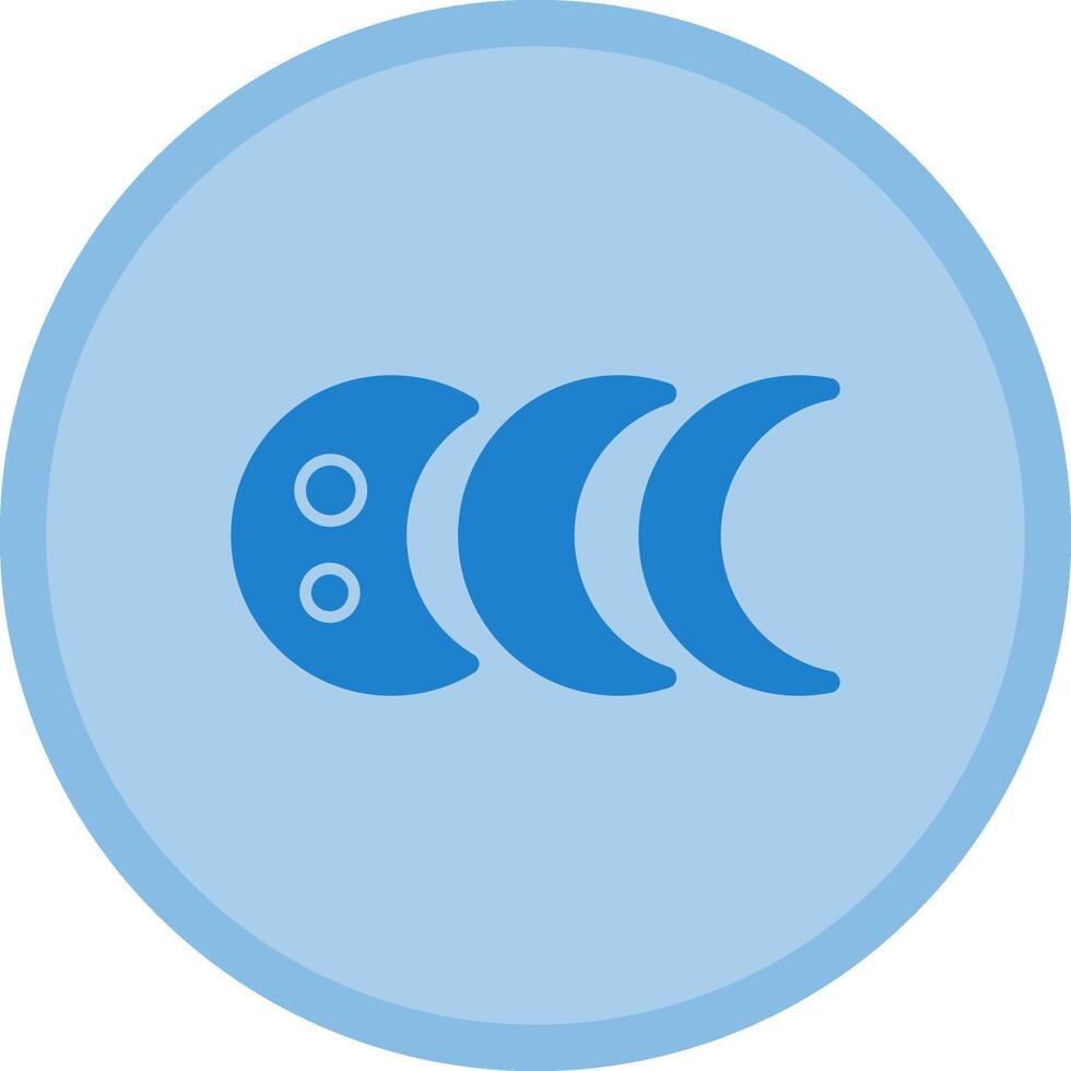 Moon phases Multicolor Circle Icon vector
