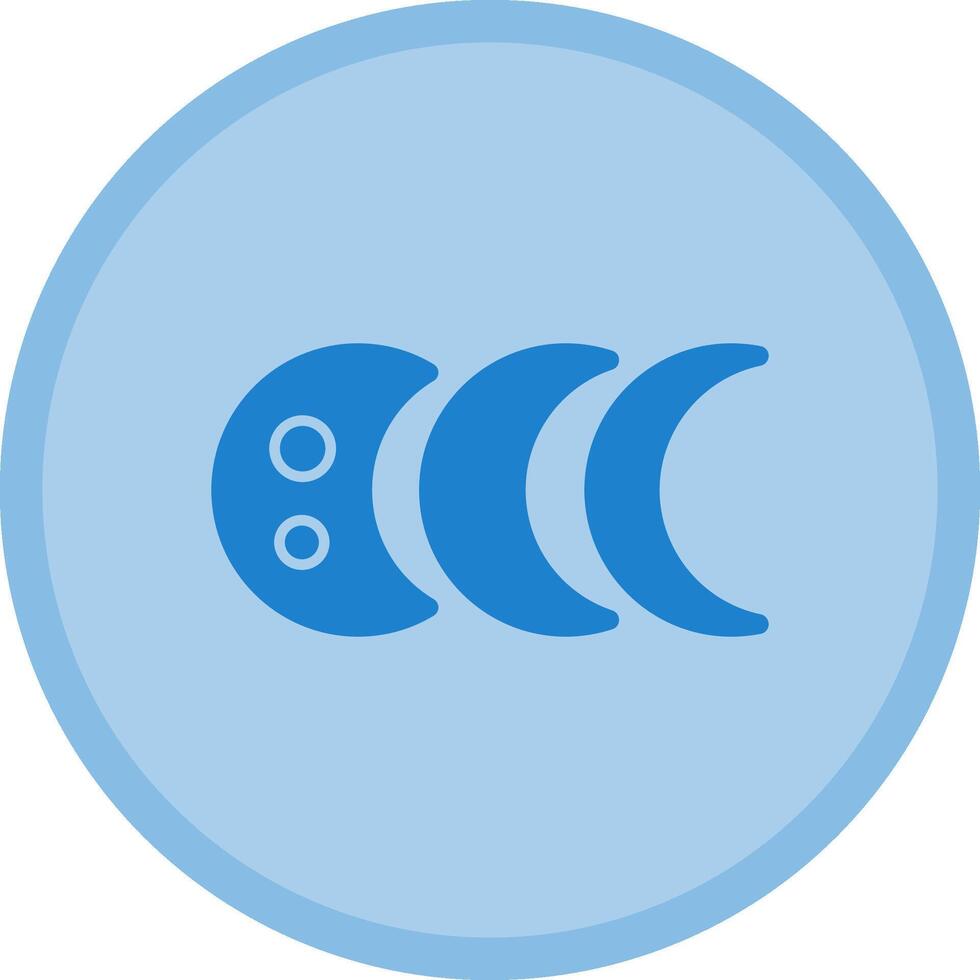 Moon phases Multicolor Circle Icon vector