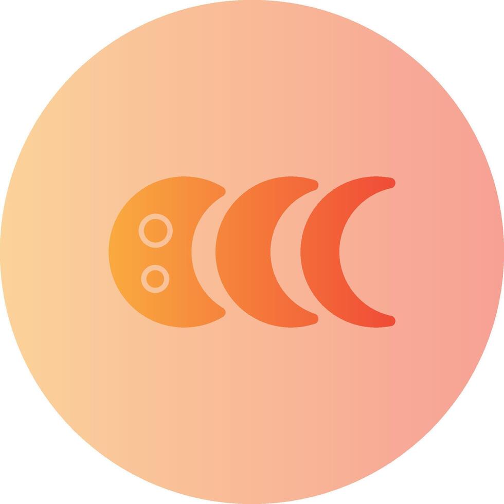 Luna etapas degradado circulo icono vector