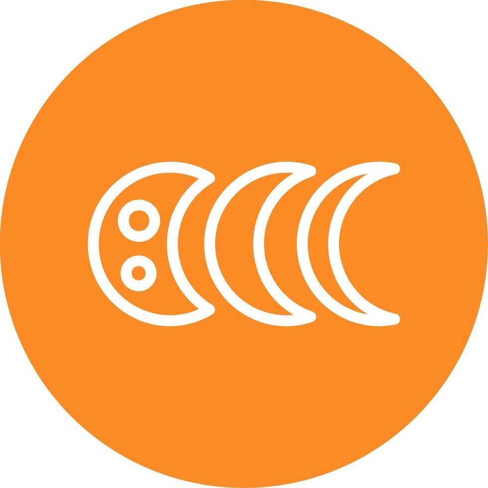 Moon phases Outline Circle Icon vector