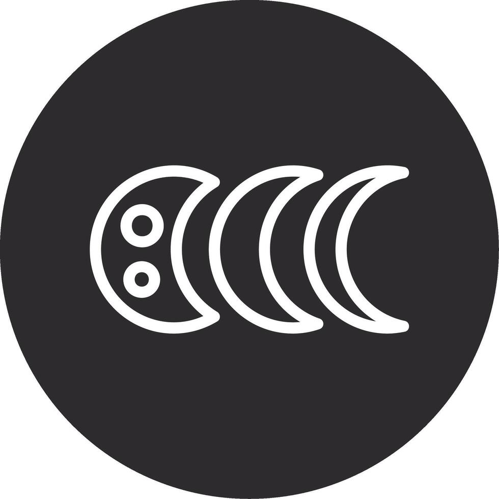Moon phases Inverted Icon vector