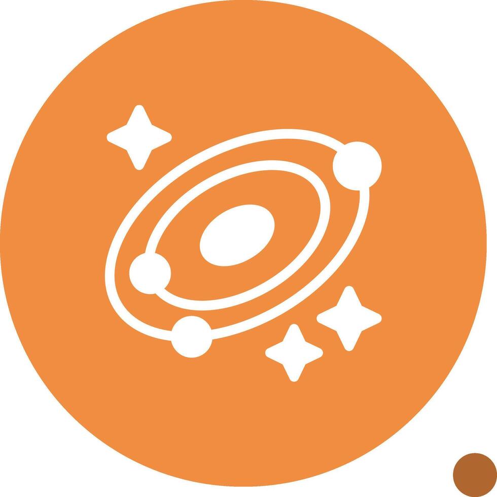 Galaxy Glyph Shadow Icon vector