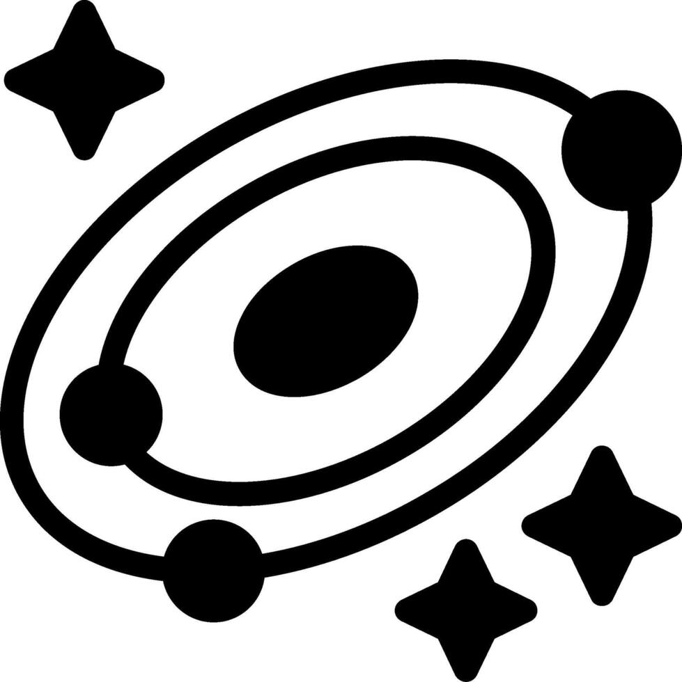 Galaxy Glyph Icon vector