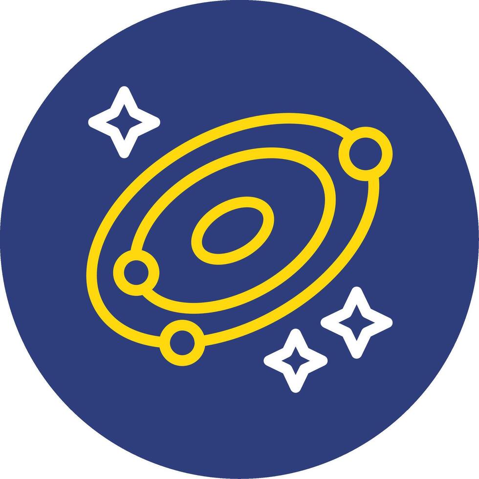 Galaxy Dual Line Circle Icon vector