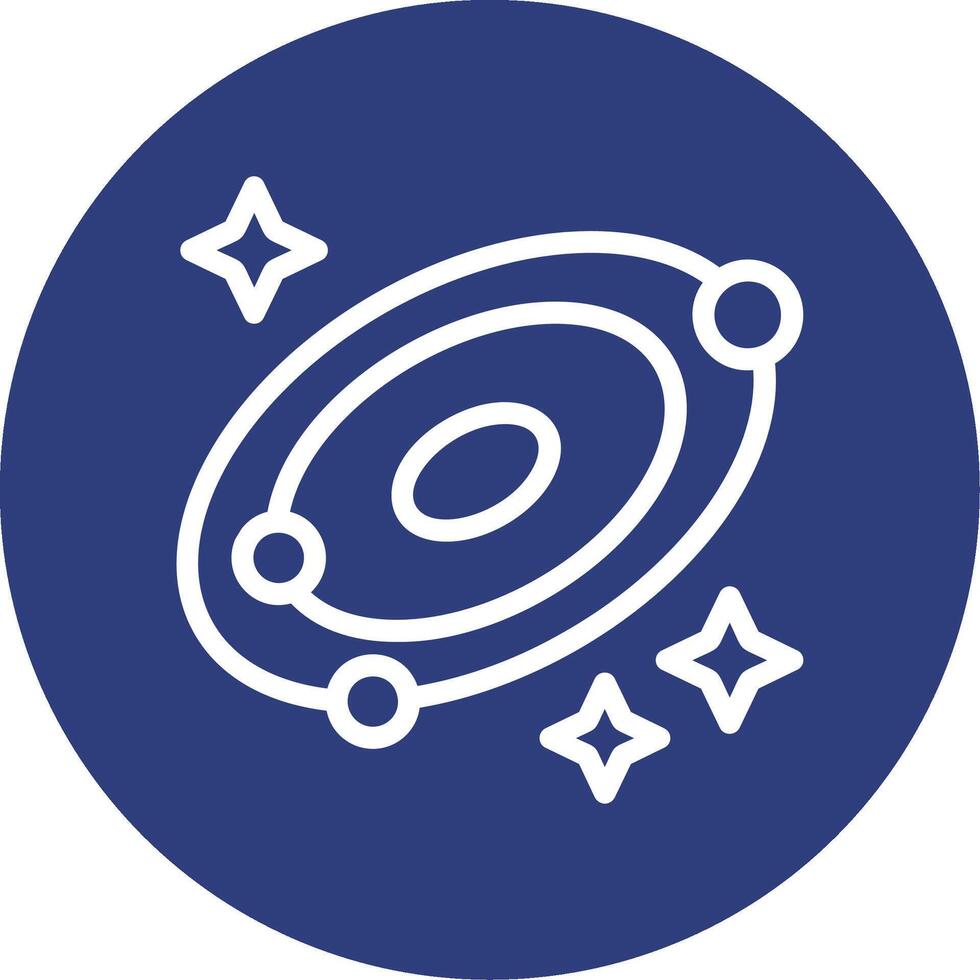 Galaxy Outline Circle Icon vector