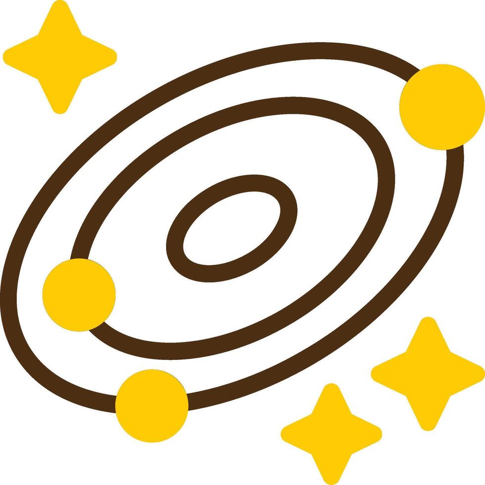 Galaxy Yellow Lieanr Circle Icon vector