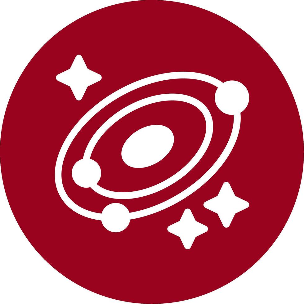 Galaxy Glyph Circle Icon vector