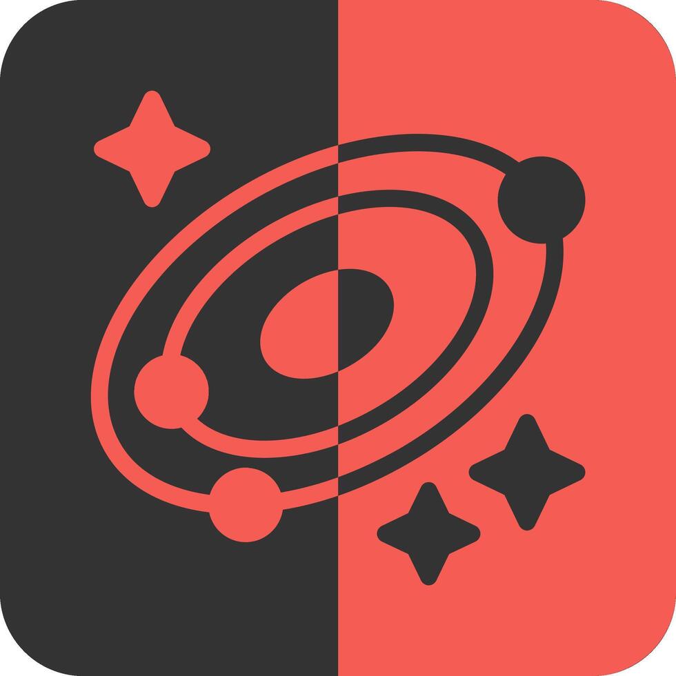 Galaxy Red Inverse Icon vector