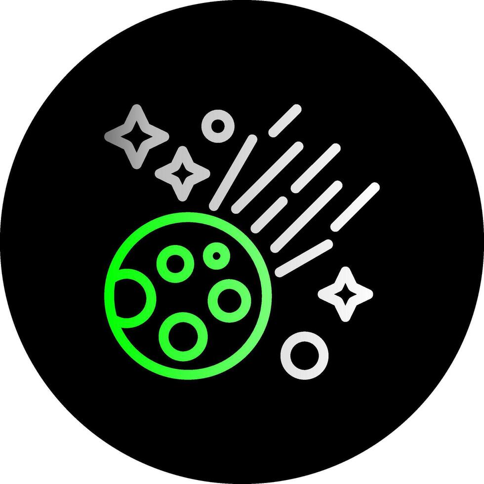 Comet Dual Gradient Circle Icon vector