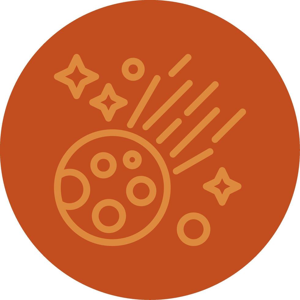 Comet Line Multi color Icon vector