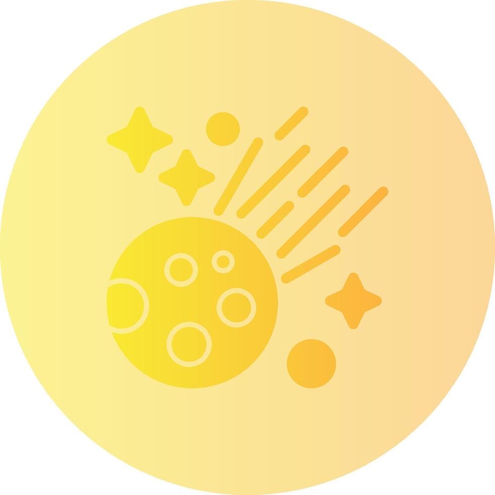 Comet Gradient Circle Icon vector