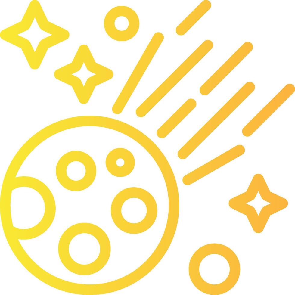 Comet Linear Gradient Icon vector