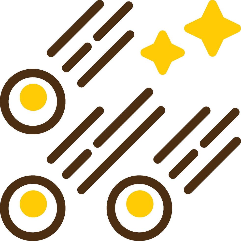 Meteor shower Yellow Lieanr Circle Icon vector