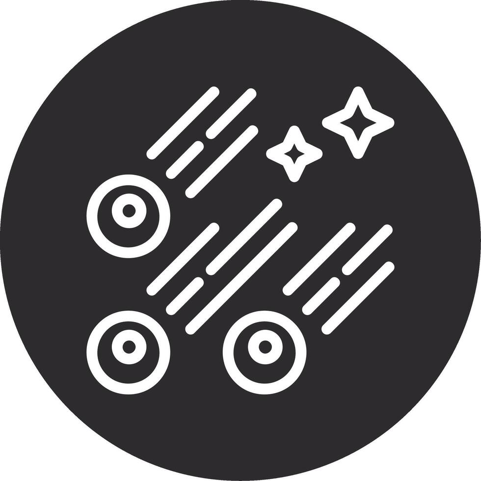 Meteor shower Inverted Icon vector