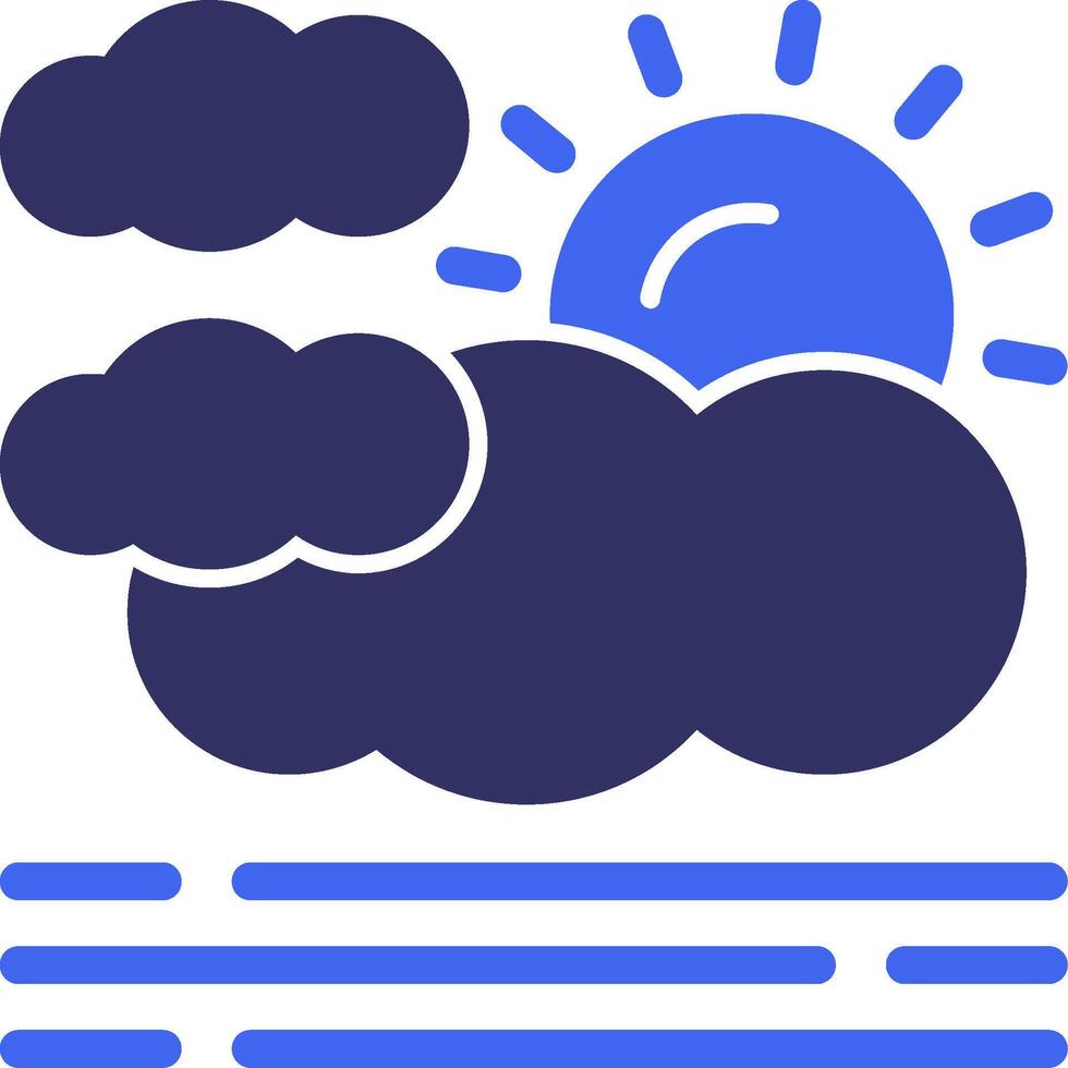 Haze Solid Two Color Icon vector