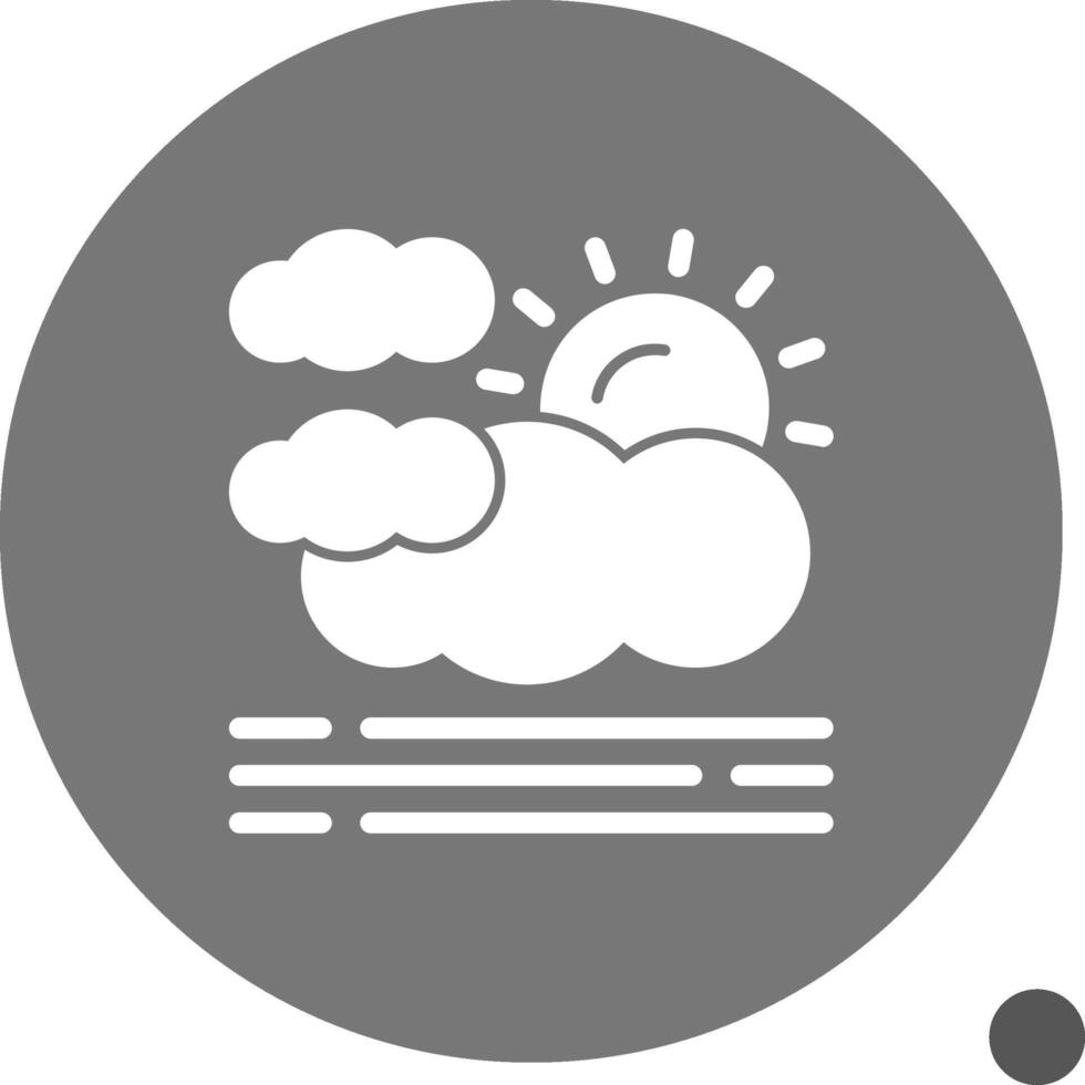 Haze Glyph Shadow Icon vector