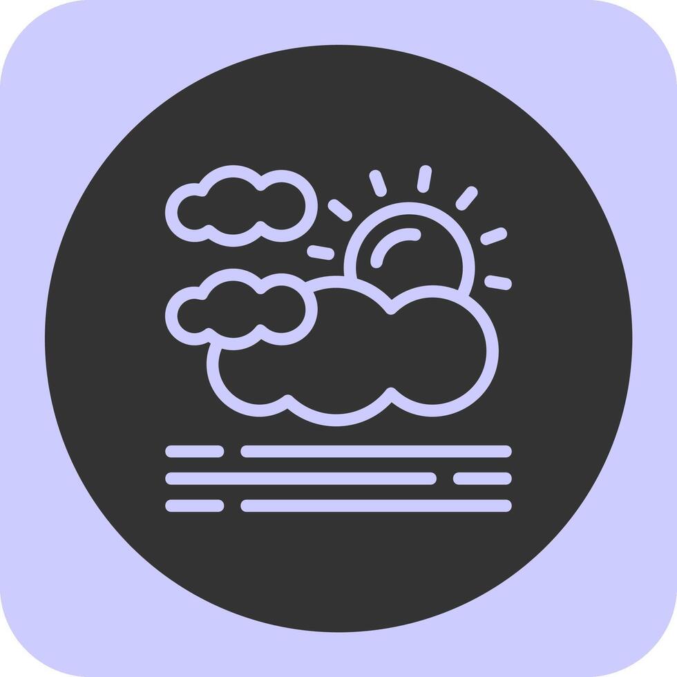 Haze Linear Round Icon vector