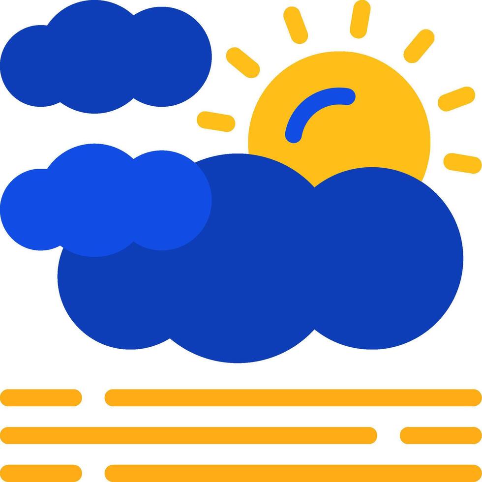 Haze Flat Two Color Icon vector