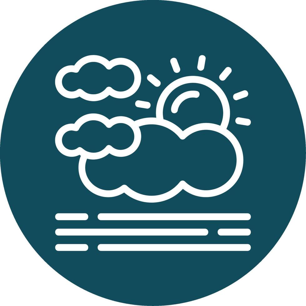Haze Outline Circle Icon vector