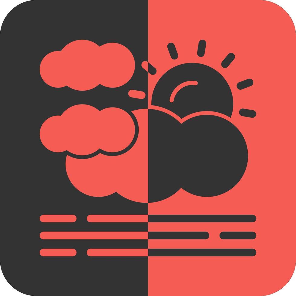 Haze Red Inverse Icon vector