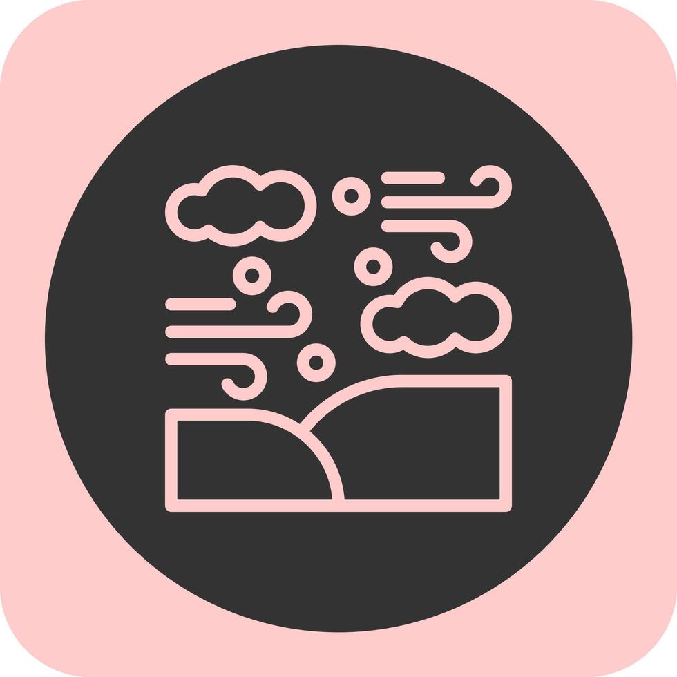 Sandstorm Linear Round Icon vector