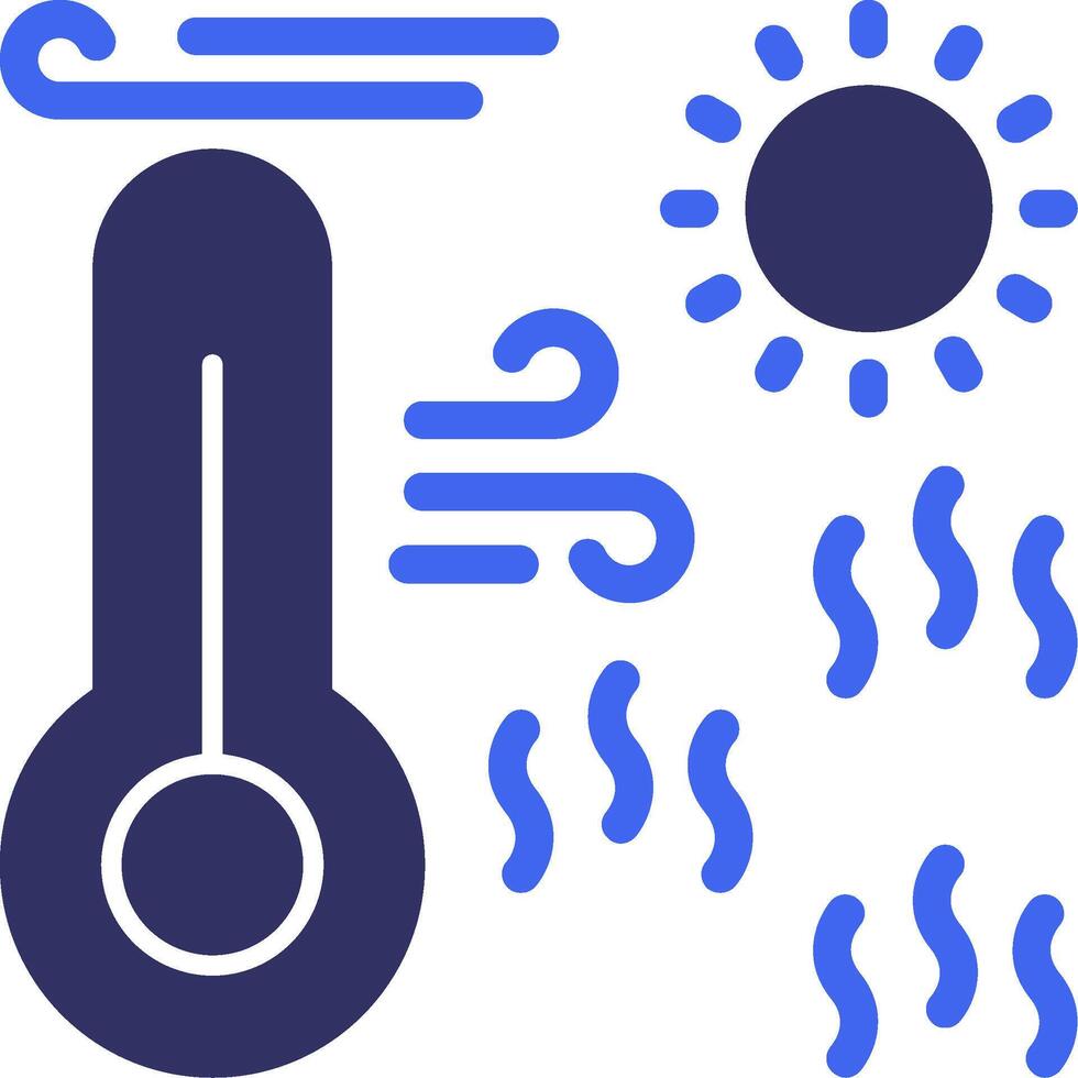 Heatwave Solid Two Color Icon vector