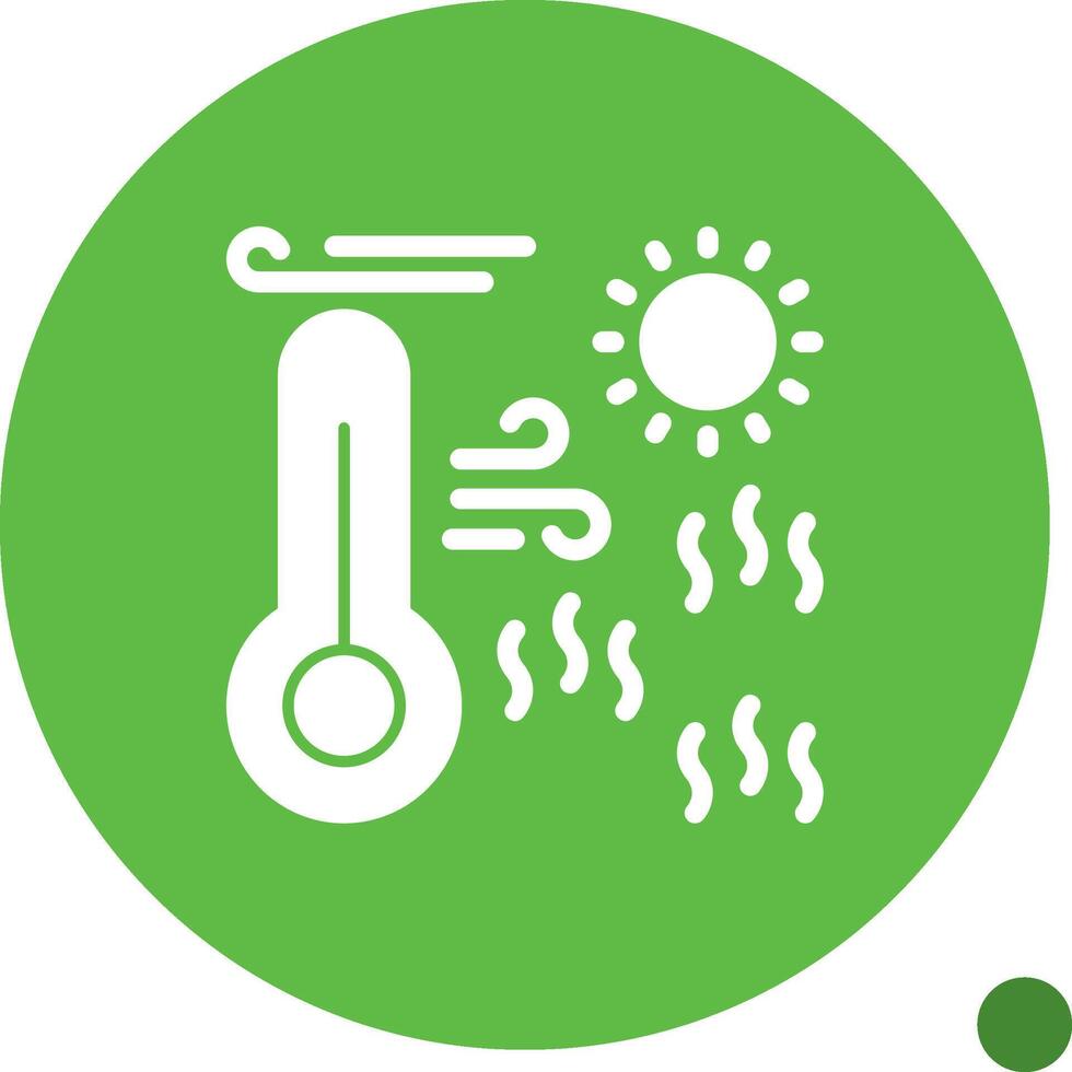 Heatwave Glyph Shadow Icon vector